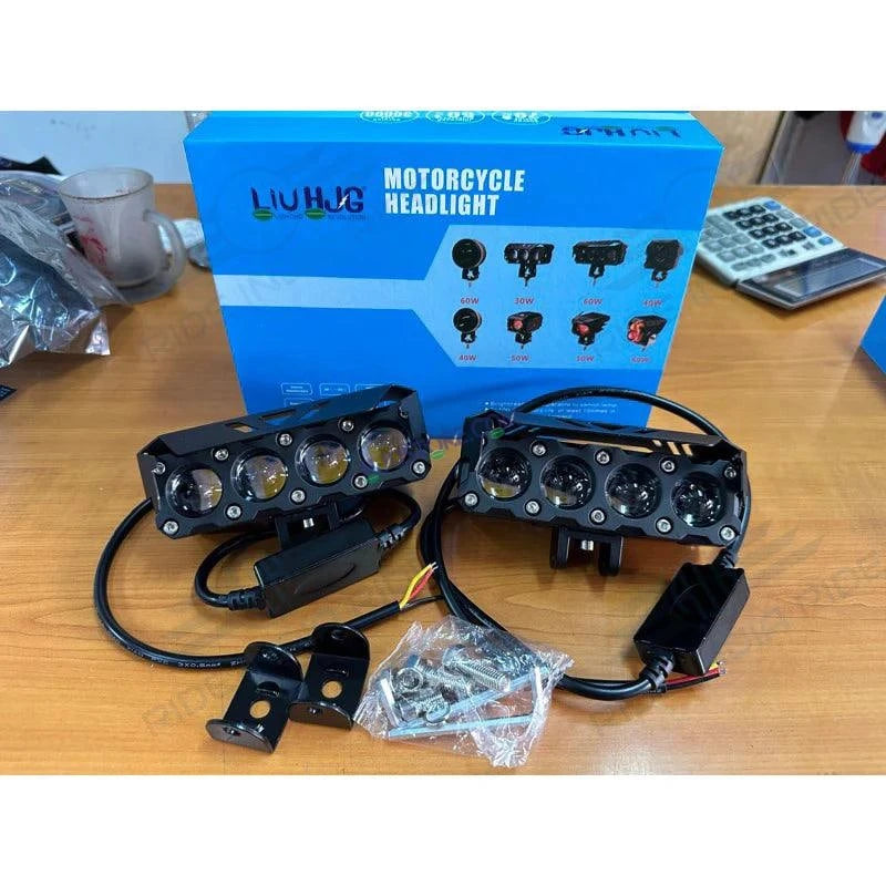 HJG Original Mega Drive 120W 4 Lens Dual Color White/Yellow LED Foglights (Set of 2) - HJGstore.com