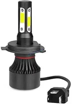 HJG M4 4 Side H4 LED Headlight Bulb with Cooling Fan Head lamp Conversion Kit for Bike Car SUV and Motorcycles (55W, White) - HJGstore.com