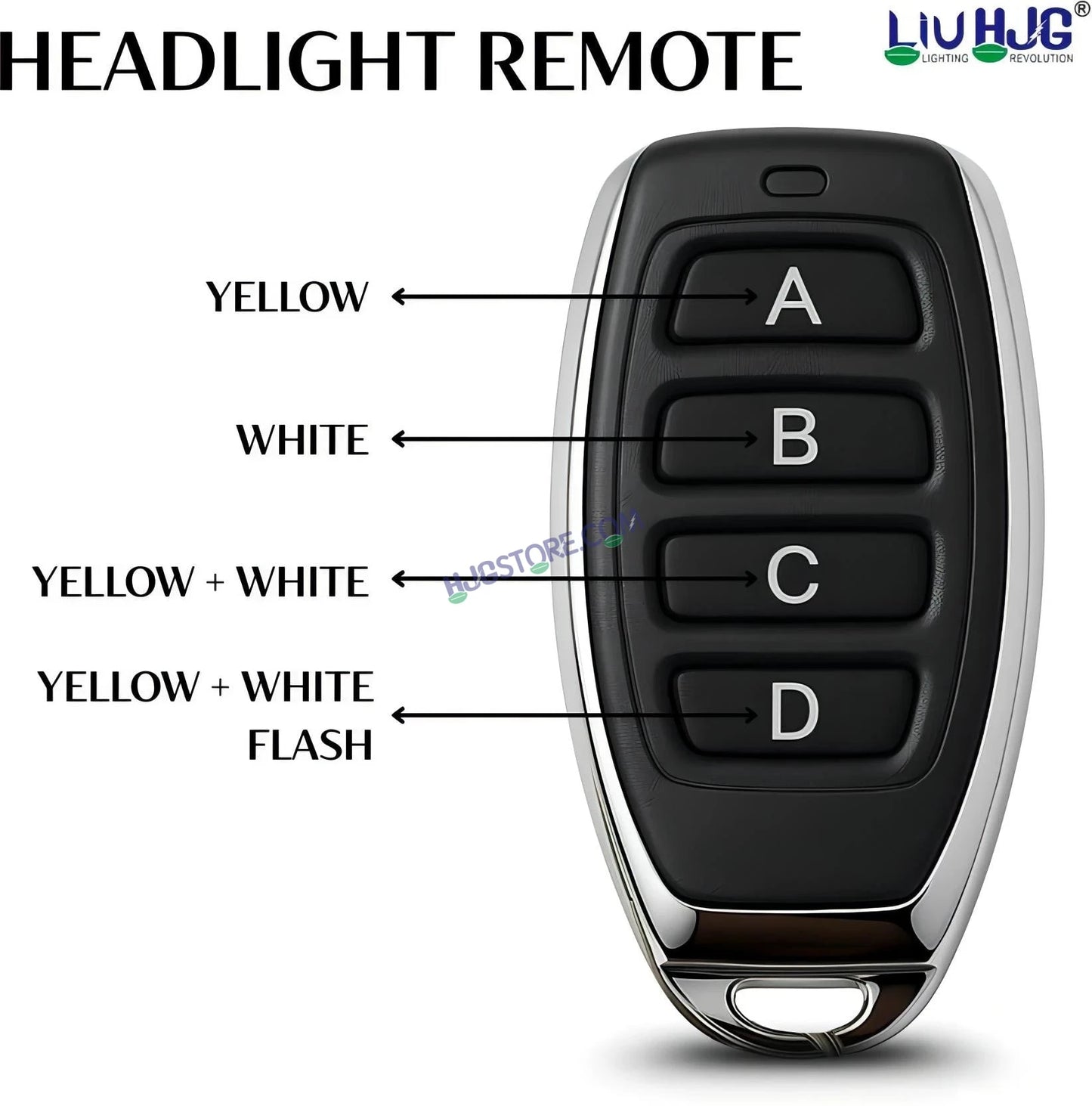 HJG M3 Remote Multi Beam 120W H4 3 in 1 3000K 4300K 6000K LED Bulb AC/DC Headlight White/Yellow/Warm White/Flash Beam 60W + 60W for Bike Car Light H4 LED with Fan Remote Hi/Lo Beam Headlight 12V/24V for Bike/Car, Set of 1, White/Yellow/Warm White Hi/Lo - HJGstore.com