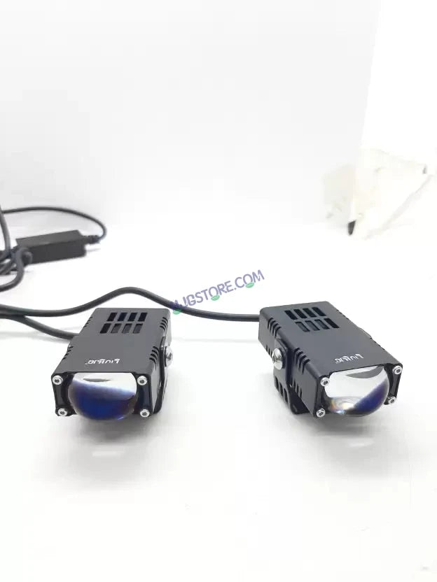 HJG Waymaker Fog Light Dual Colour Fog Light Mini Drive Yellow White & Red Devil Eye Slim Drive Light Version 4 With Red Devil Eye And Wiring With Canbus Universal For All Cars and Motorcycles (2Pcs) HJG - HJGstore.com