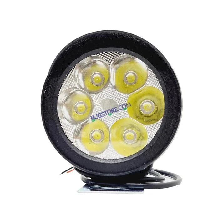 HJG 6 LED Yellow Fog Lights for Bikes and Cars High Power, Heavy clamp and Strong ABS Plastic. (6 led Cap Set with Switch) Yellow Only with Flash Mode - HJGstore.com