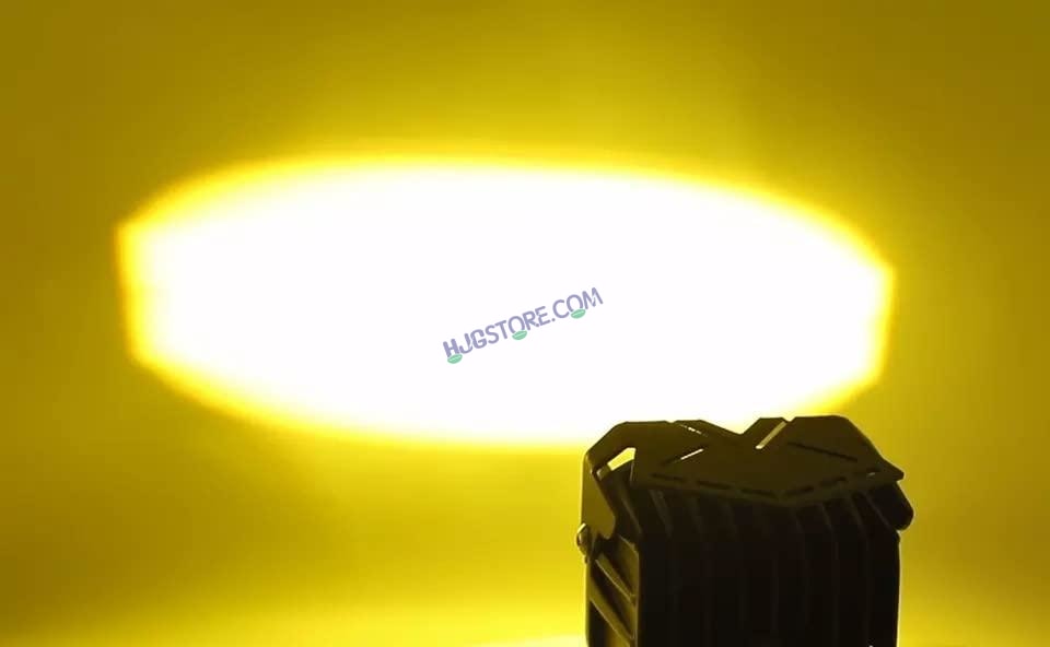 HJG Double Lens Dual Tone Fog Light with Smart LED 12-80W with Universal Fit for All Cars and Bikes (Hjg Original) - Yellow/ White - HJGstore.com