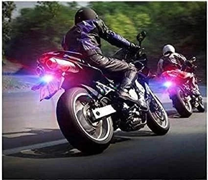 HJG New License Plate Red Blue Strobe Light Multi Color Strobe Light with Flashing Handle Light Multi Color Universal for Motorcycle, Car, SUV Set of 1 Strob Light HJG, Transparent, Red Blue) - HJGstore.com