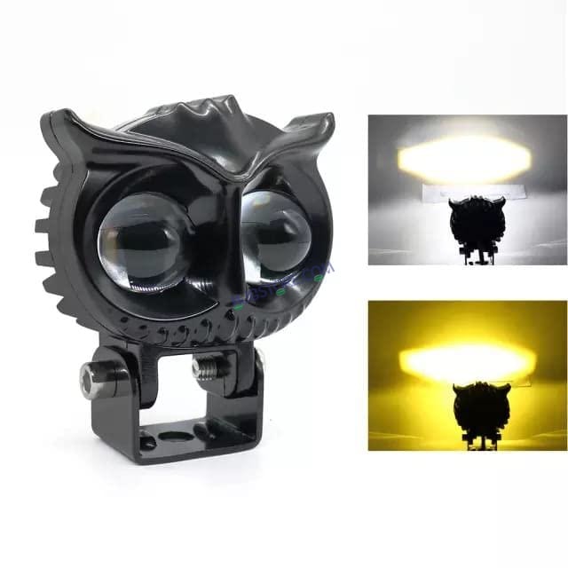 HJG New Model Owl Fog Light For Bike/Car/Thar/Jeep ( Cool White, 40W each * 2 = 80W Total ) - Pack of 2 - HJGstore.com