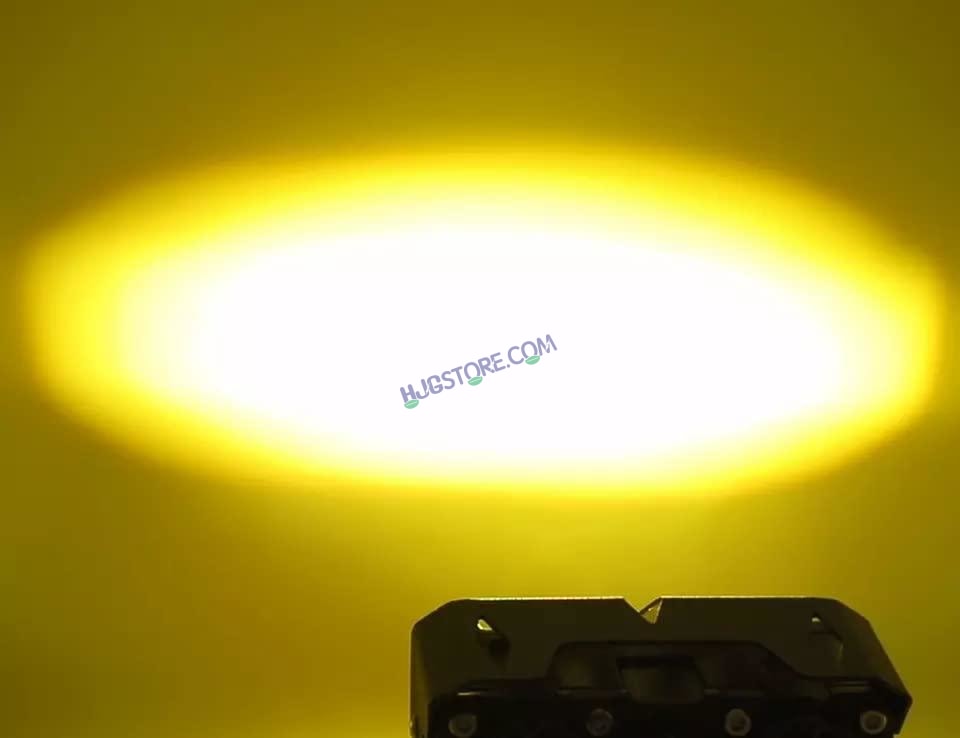 HJG Future Eyes 3 LED 120W Fog Light (3 Round LED HJG Fog Light, 60W per pc * 2 = 120W Total) White Yellow - HJGstore.com