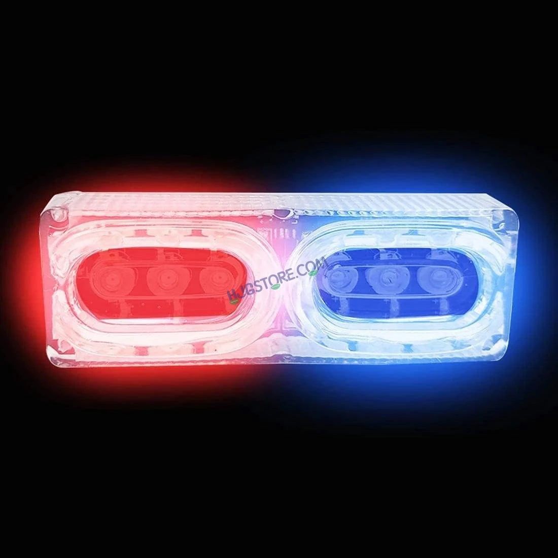 HJG New License Plate Red Blue Strobe Light Multi Color Strobe Light with Flashing Handle Light Multi Color Universal for Motorcycle, Car, SUV Set of 1 Strob Light HJG, Transparent, Red Blue) - HJGstore.com