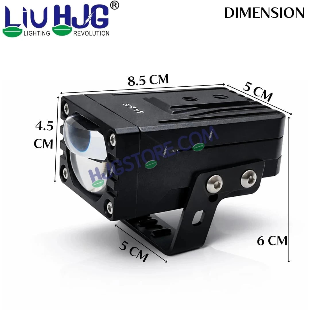 HJG HS99 Foglight Dual Condenser Lens 120W Foglight with Two Type Clamps White Hi/Lo Red Projector Foglight 120W Foglight Ultra Wide Intensity LED Fog Lights White Hi/Lo with Red Devil Fog Universal For All Cars & Bikes LIU HJG HS99 120W Foglight 2pc - HJGstore.com