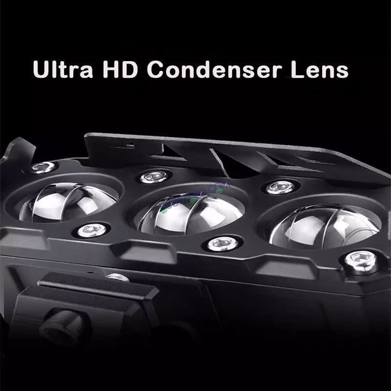 HJG Future Eyes 3 LED 120W Fog Light (3 Round LED HJG Fog Light, 60W per pc * 2 = 120W Total) White Yellow - HJGstore.com