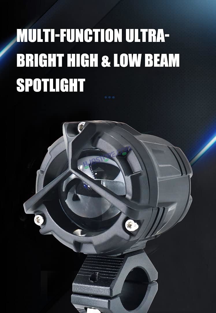 HJG Mercedes Y Lens Foglight with Wiring Harness Kit Ultra Wide Dual Intensity LED Driving Fog Lights White/Yellow (2*45W = 90W Total) Universal For All Cars & Bikes With Wiring Harness Kit - HJGstore.com