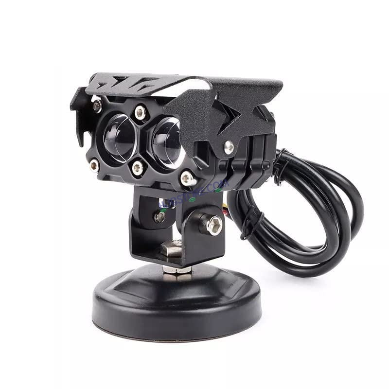 HJG Double Lens Dual Tone Fog Light with Smart LED 12-80W with Universal Fit for All Cars and Bikes (Hjg Original) - Yellow/ White - HJGstore.com