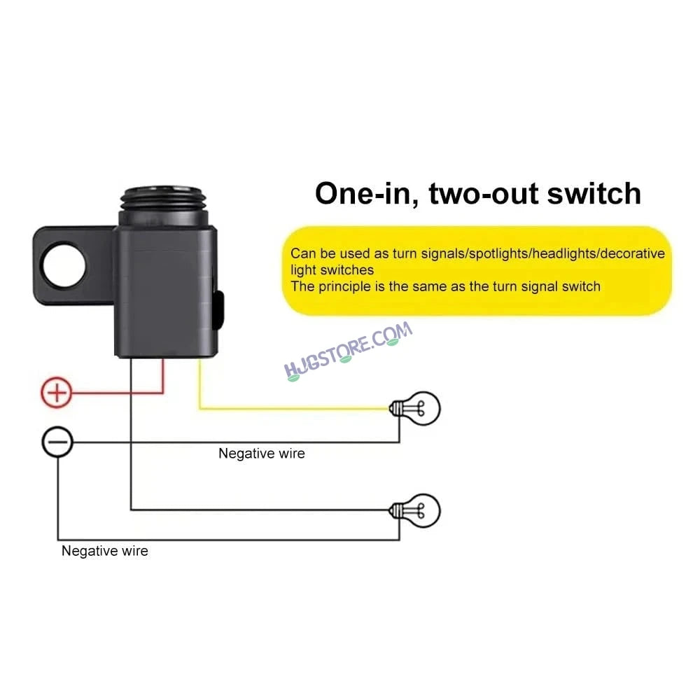 HJG Rear View Mirror Bracket Handlebar Switch Headlight On-Off Switch Handle Bar Grip For Universal For Bike Universal For Bike Mirror-Mount Switch- Waterproof Bike Switch for Fog-Lamps, Headlight, etc (Pack of 1) - HJGstore.com