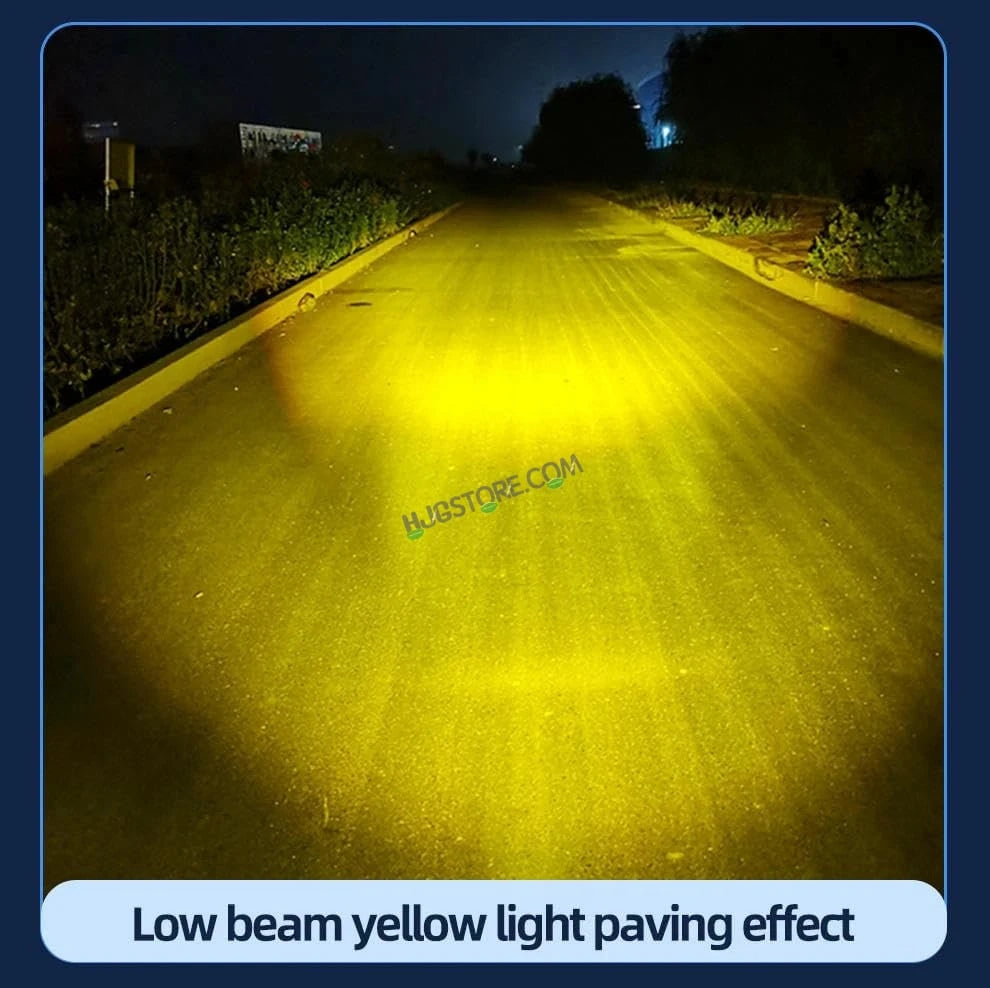 HJG New Model 3 LED Tri Shot 120W Fog Light For Bike/Car/Thar/Jeep ( Cool White and Yellow, 60W each * 2 = 120W Total ) - Pack of 2 - HJGstore.com