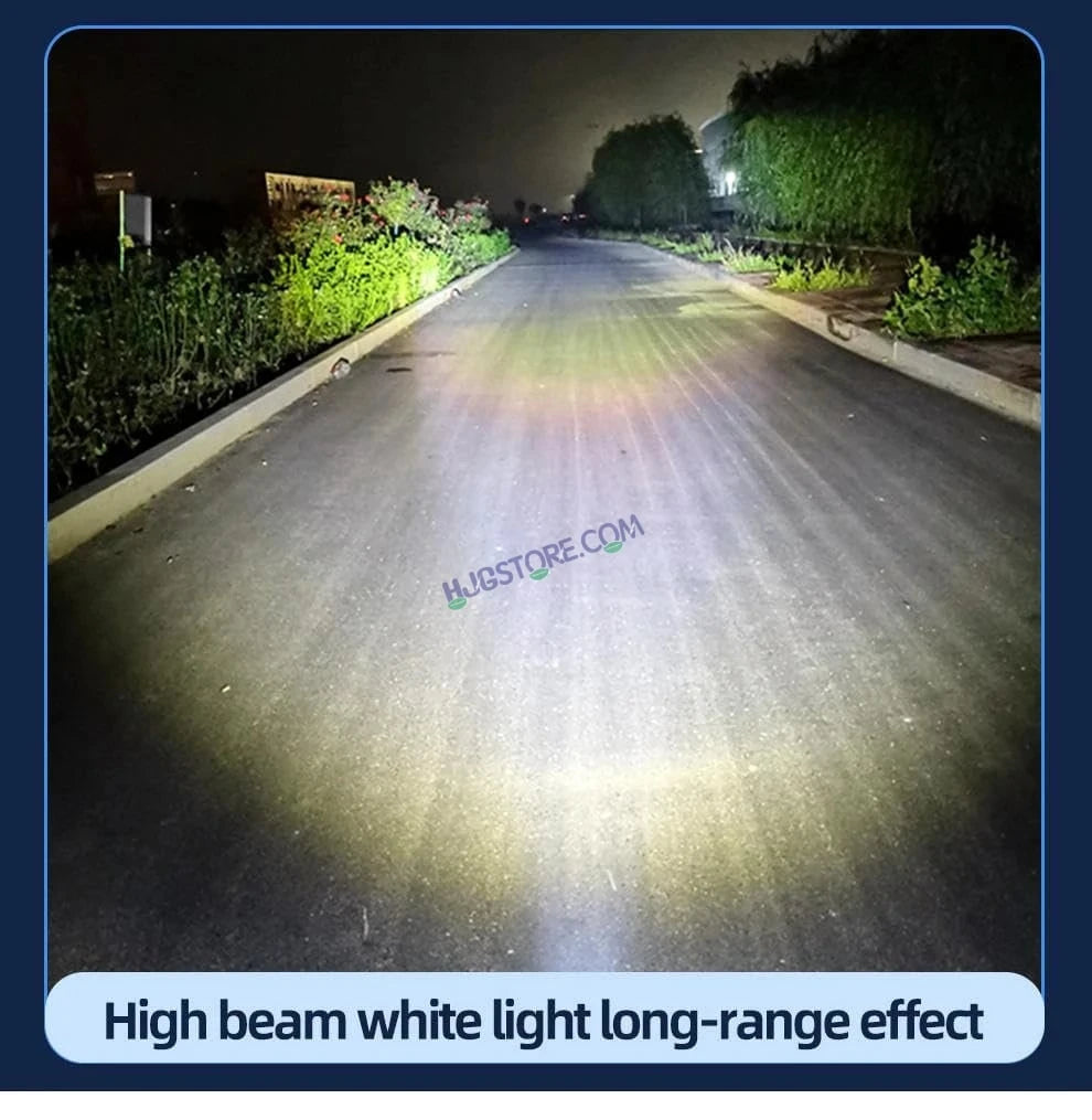HJG New Model 3 LED Tri Shot 120W Fog Light For Bike/Car/Thar/Jeep ( Cool White and Yellow, 60W each * 2 = 120W Total ) - Pack of 2 - HJGstore.com