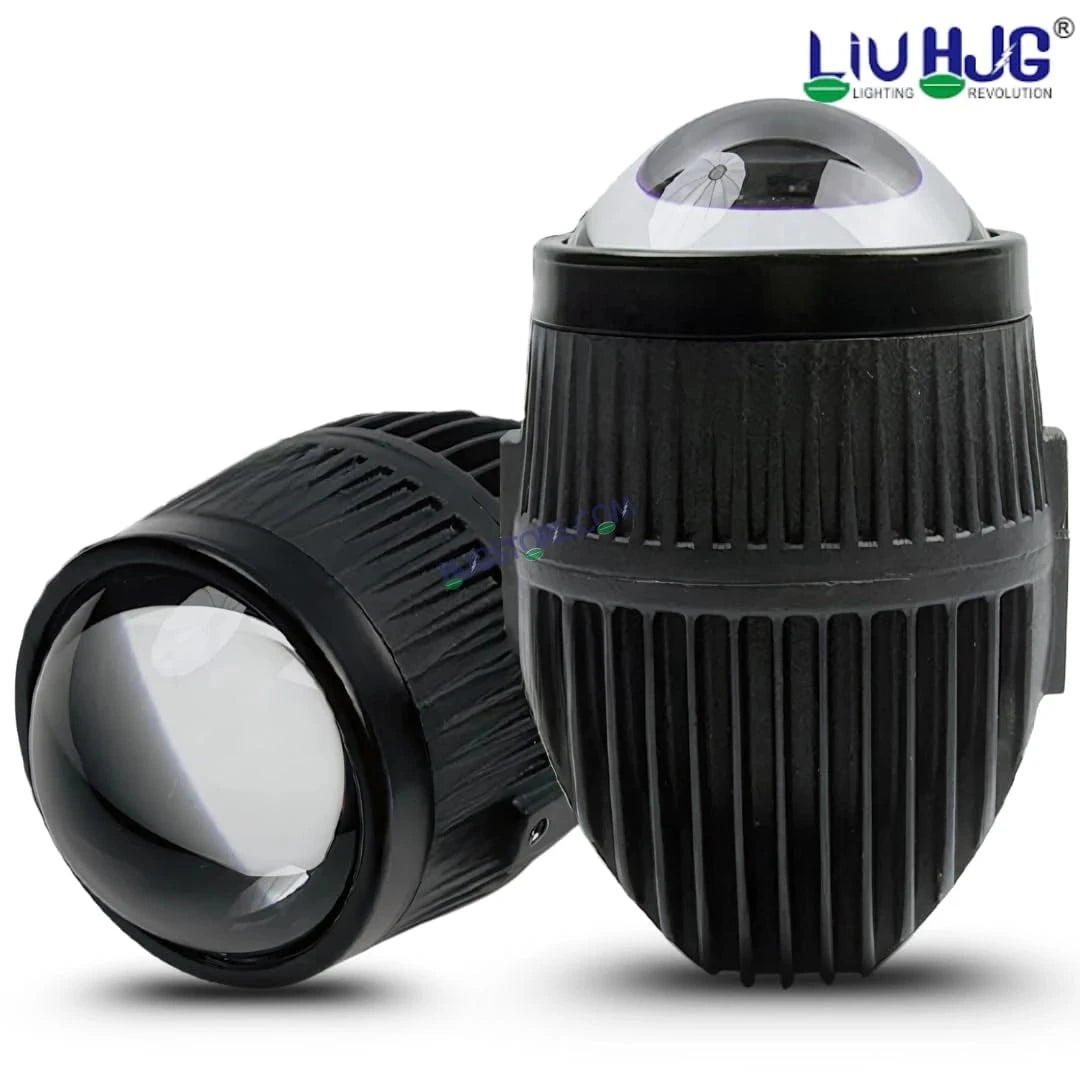 HJG New J37 Single Projector Lens 2pc Foglight Single LED Projector Fog Lens 60W with Red DRL Foglight Ultra Wide Dual Intensity LED Fog Lights White/Yellow/Red DRL Projector (60W) Universal For All Cars & Bikes LIU HJG J37 Projector Lens Power Efficient - HJGstore.com