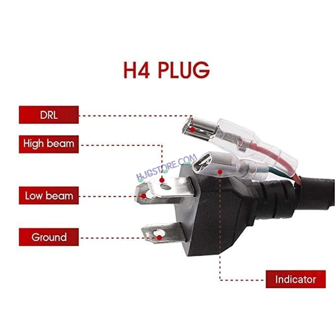 HJG 7 Inch 12 LED Full Ring Headlight Fitting Headlight Compatible with Royal Enfield Classic All Models - HJGstore.com