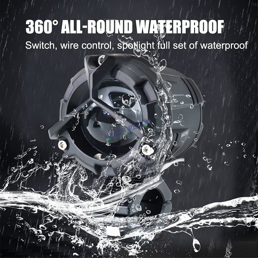 HJG Mercedes Y Lens Foglight with Wiring Harness Kit Ultra Wide Dual Intensity LED Driving Fog Lights White/Yellow (2*45W = 90W Total) Universal For All Cars & Bikes With Wiring Harness Kit - HJGstore.com