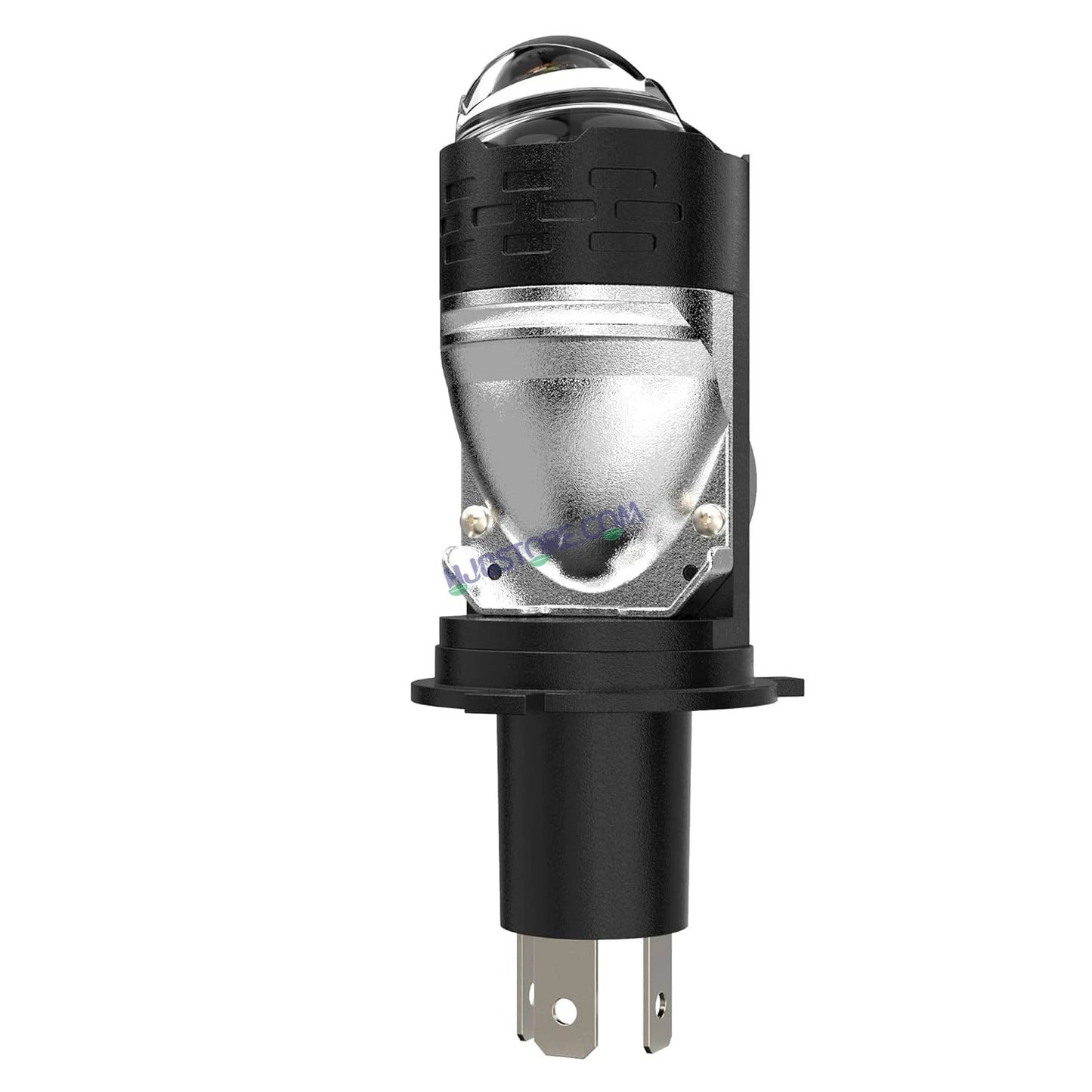 HJG RTD Lens H4 2pc for Car New Model RTD Lens Dual Projector Lens H4 LED Bulb 100W HJG Projector Light H4 LED Mini Projector Lens with Fan Bulb 12000LM Conversion Kit Hi/Lo Beam Headlight 12V/24V for Bike/Car/SUV, Set of 2, Red Devil DRL/White Hi/Lo 2pc - HJGstore.com