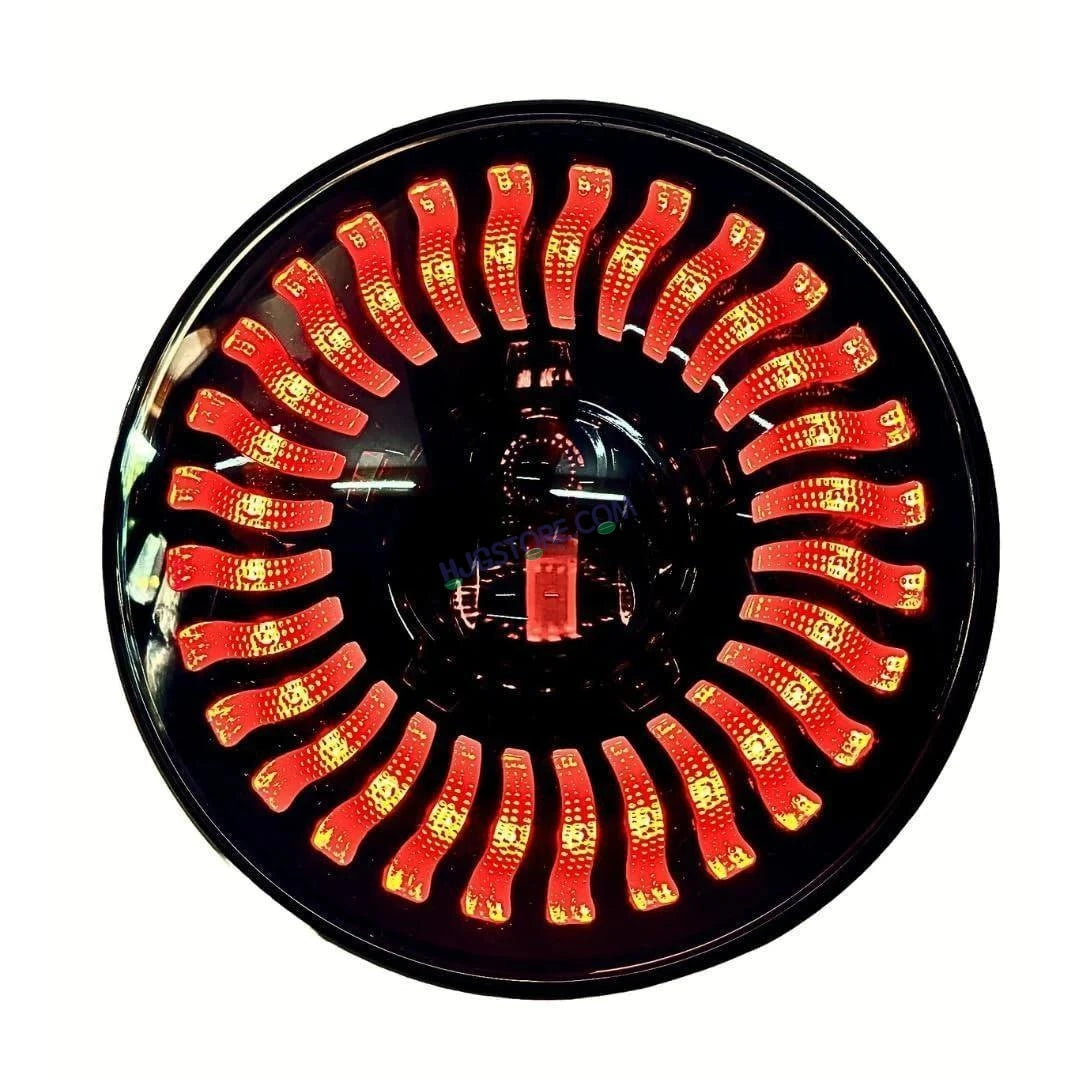 HJG 7 Inch RGB LED Headlight Assembly | 75-120W CREE/Osram | Multicolor Compatible with Royal Enfield, Jeep, Thar, Gypsy - HJGstore.com