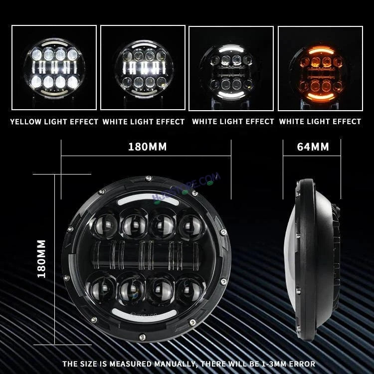 HJG 7 Inch 7 Inch Led Headlight For Land Rover Defender Accessories Halo Led Lights For Royal Enfield Thar 231053 2 - HJGstore.com
