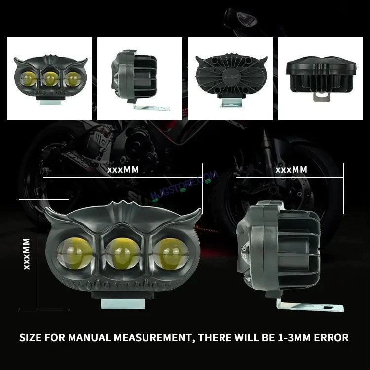 HJG Owl Design Dual Color Mini Led Motorcycle Fog Light Head Light Headlight Led Auxiliary Spot Led Lights for Motorcycle - HJGstore.com
