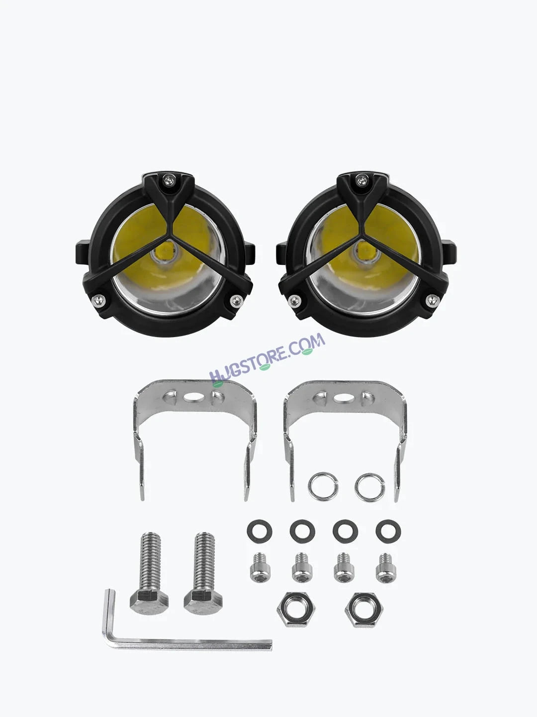 HJG Mercedes Y Lens Version 1.0 CREE Foglight Ultra Wide CREE Intensity LED Driving Fog Lights White (2*45W = 90W Total) Universal For All Cars & Bikes HJG CREE Off Road Foglights Spread LIU HJG Trident 1.0 Mercedes Y Lens Version 1.0 Foglight, Pack of 2 - HJGstore.com
