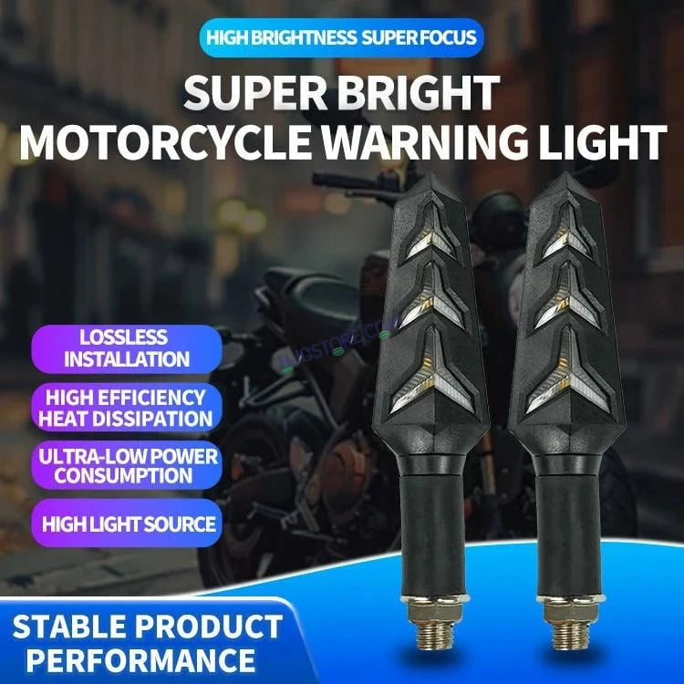 HJG Waterproof Flexible Arrow Running Style Blinker Bright LED Indicators Universal For All Bike Models Motorcycle Turn Signal Lights - HJGstore.com
