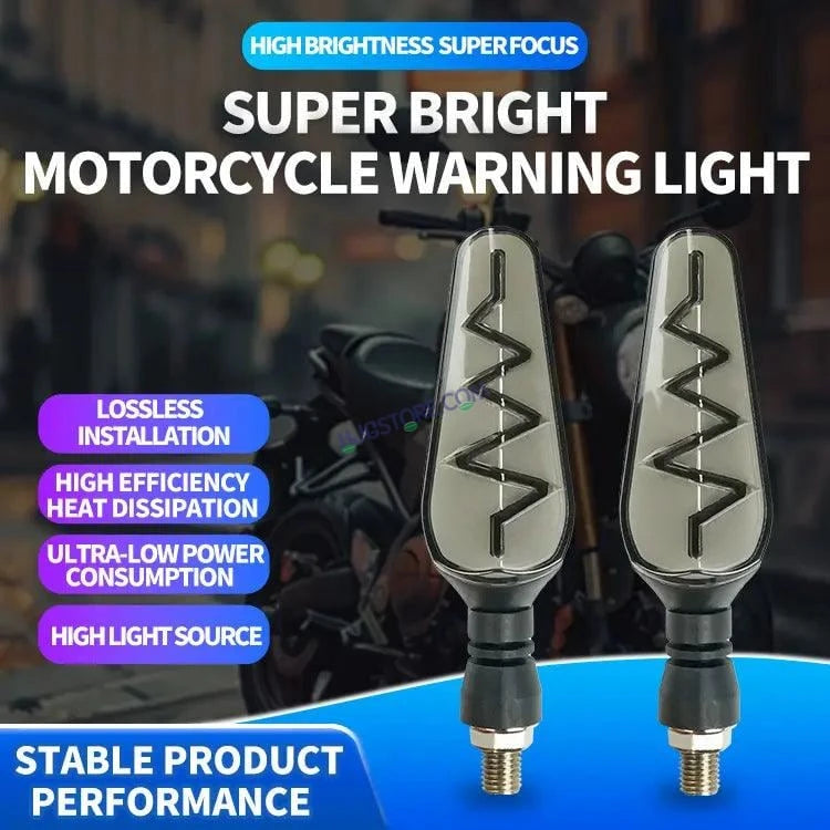 HJG Bike Heartbeat Indicator Waterproof Flexible Blinker Bright LED Indicators Universal For All Bike Models Motorcycle Turn Signal Lights HJG Indicator with DRL Heartbeat Indicator - HJGstore.com