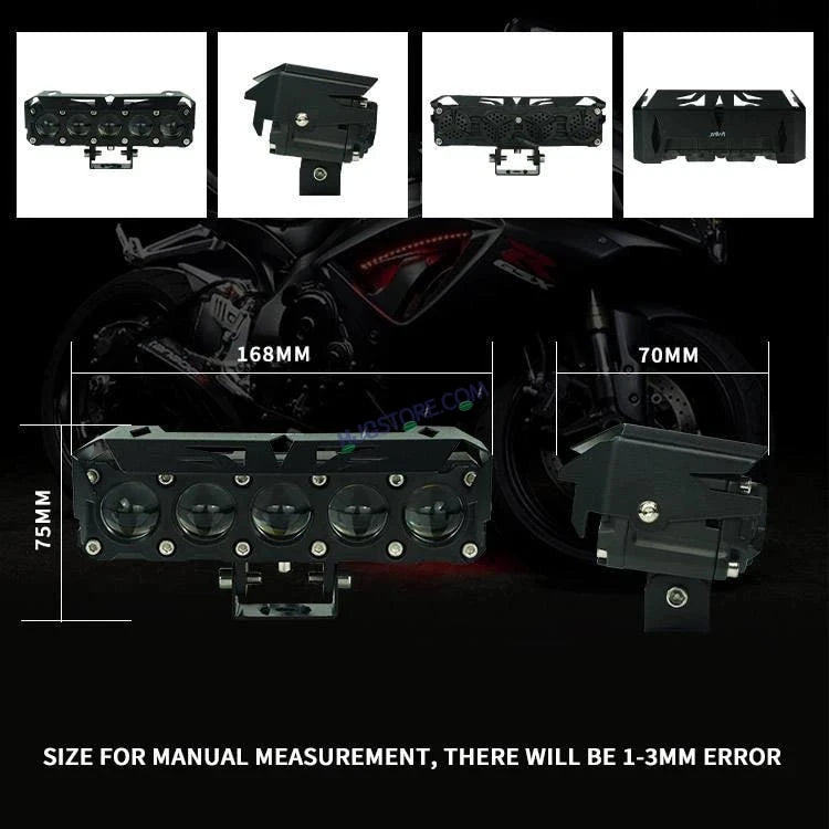 HJG ORIGINAL 150W 5 Lens MEGA DRIVE Fog Light For Bike/Car/Thar/Jeep ( Cool White, 75W each * 2 = 150W Total ) - Pack of 2 - HJGstore.com