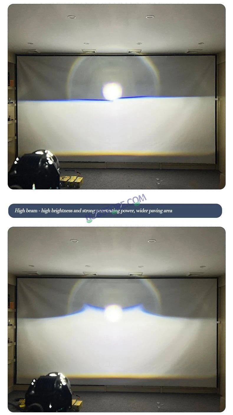 HJG 3 Inch Bi LED Car Projector 140W H8/H9/H11/H16 Foglight with Laser Spot and Wide Spread Red DRL/White/Yellow/Warm White Light 140W Foglight Ultra Wide Dual Intensity LED Driving Fog Lights 3000K/4300K/6500K Universal For All Cars & Bikes H8/H9/H11/H16 - HJGstore.com