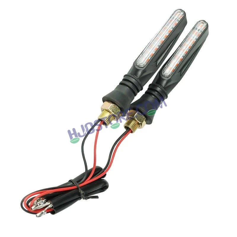 HJG KTM Slim Indicator Yellow Bike Turn Signals Waterproof Flexible Blinker Bright LED Indicators Universal For All Bike Models Motorcycle Turn Signal Lights LIU HJG KTM Slim Yellow Indicator, Universal for All Bikes & Motorcycles, Pack of 2 - HJGstore.com
