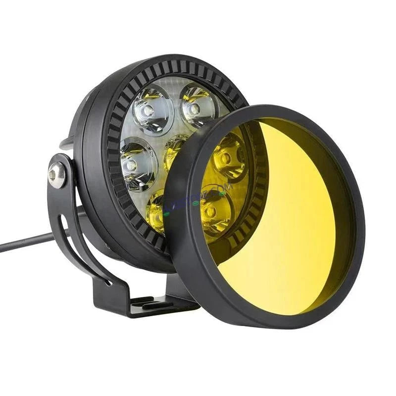 HJG Spare Yellow Filter Cap Cover for 7 LED 140W Round CREE / 9 LED 180W Round CREE Fog Light Yellow Filter Cover Auxiliary Light For All Motorcycles Yellow Filter Cap (Pack of 1) HJG Round Yellow Filter Cover for 7 LED 140W 9 LED 180W Fog Light - HJGstore.com