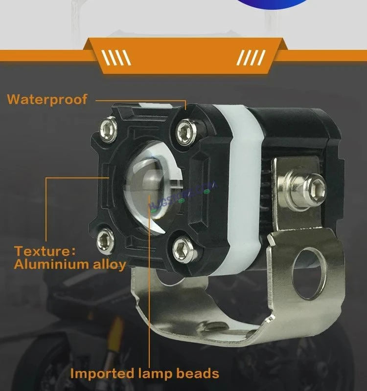 HJG Mini Drive 80W with Red DRL Mini Drive Light Red Devil Eye Light Multiple Connecting Red Yellow White Color - HJGstore.com