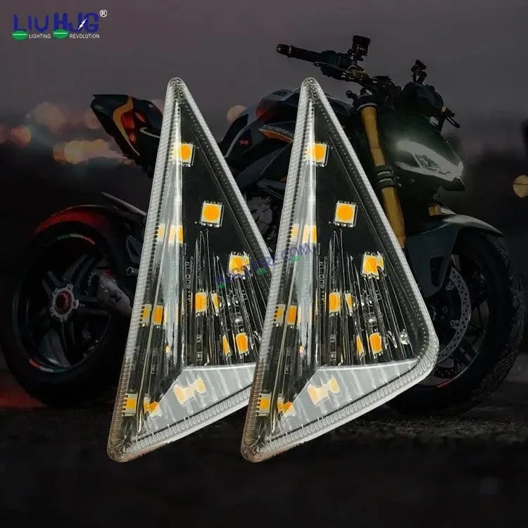 HJG R15 Indicator Waterproof Flexible Blinker Bright LED Indicators Universal For All Bike Models Motorcycle Turn Signal Lights HJG Indicator with DRL R15 Indicator - HJGstore.com