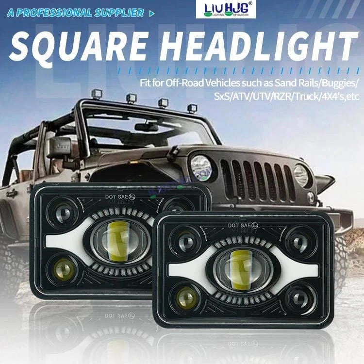 HJG DOT Approved High Beam LED Headlamp High Brightness 4x6 Inch Rectangular LED Headlight 231214 HJG - HJGstore.com