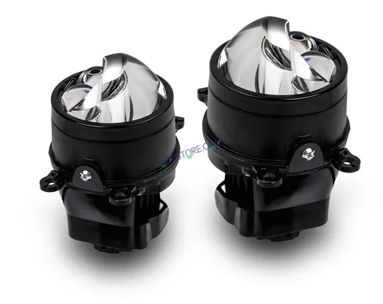 HJG 3 Inch Bi LED Car Projector 140W H8/H9/H11/H16 Foglight with Laser Spot and Wide Spread Red DRL/White/Yellow/Warm White Light 140W Foglight Ultra Wide Dual Intensity LED Driving Fog Lights 3000K/4300K/6500K Universal For All Cars & Bikes H8/H9/H11/H16 - HJGstore.com