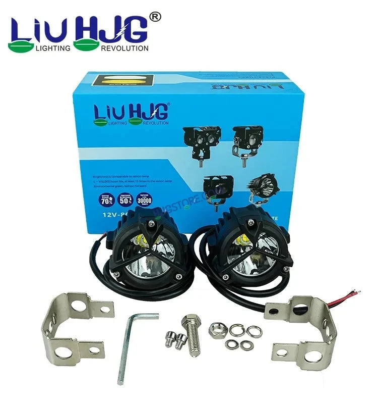 HJG Mercedes Y Lens Version 1.0 CREE Foglight Ultra Wide CREE Intensity LED Driving Fog Lights White (2*45W = 90W Total) Universal For All Cars & Bikes HJG CREE Off Road Foglights Spread LIU HJG Trident 1.0 Mercedes Y Lens Version 1.0 Foglight, Pack of 2 - HJGstore.com