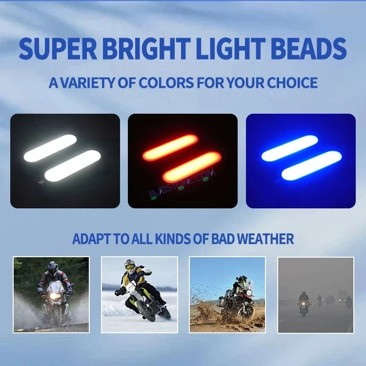 HJG Leg Guard LED DRL Turn Signal Indicator Hazard Lights Crash Bar for Motorcycles (White/Yellow, Red/Yellow, Blue/Yellow) LIU HJG Leg Guard DRL - HJGstore.com