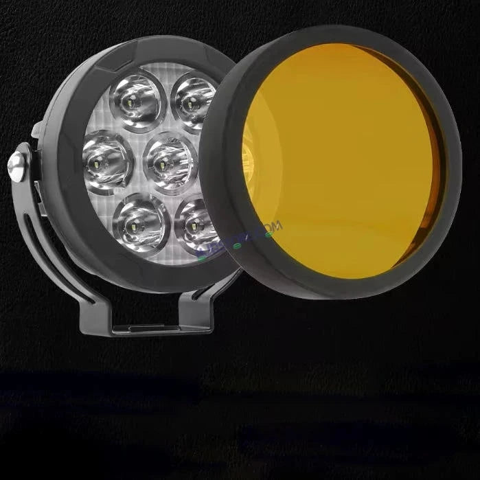 HJG Spare Yellow Filter Cap Cover for 7 LED 140W Round CREE / 9 LED 180W Round CREE Fog Light Yellow Filter Cover Auxiliary Light For All Motorcycles Yellow Filter Cap (Pack of 1) HJG Round Yellow Filter Cover for 7 LED 140W 9 LED 180W Fog Light - HJGstore.com
