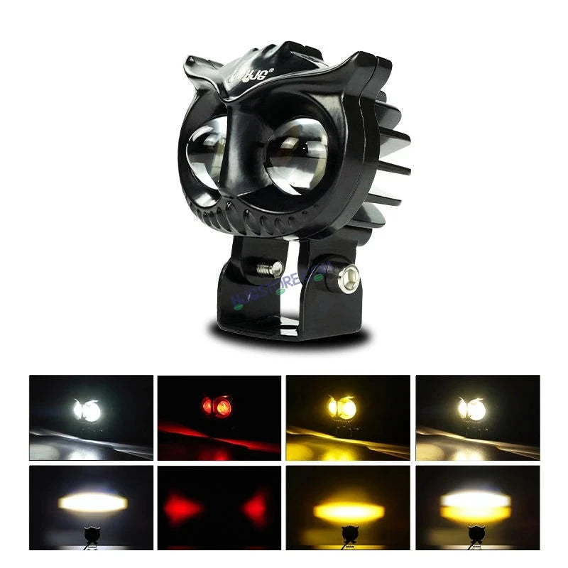HJG New Model Owl Fog Light For Bike/Car/Thar/Jeep ( Cool White, 40W each * 2 = 80W Total ) - Pack of 2 - HJGstore.com