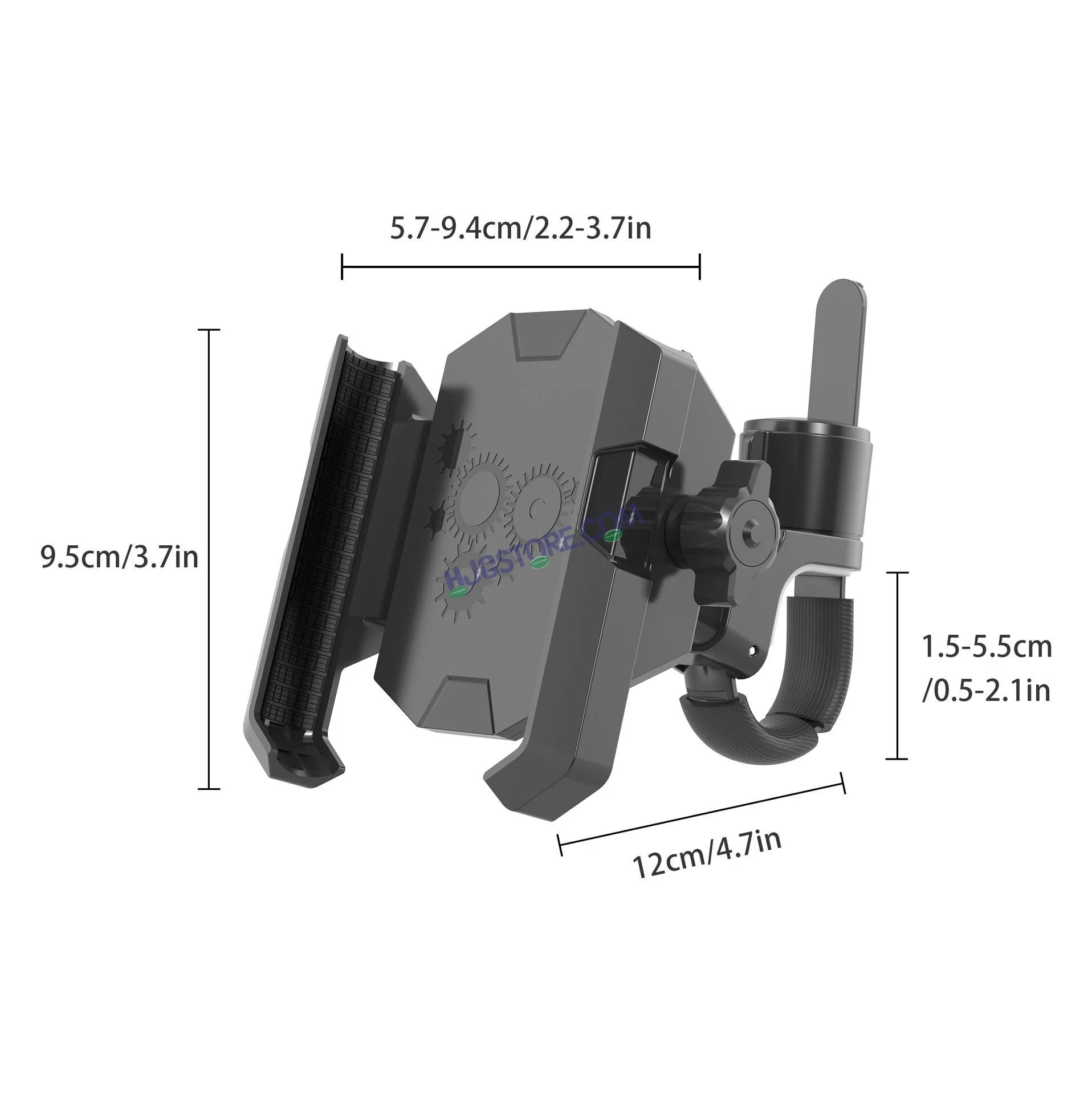 HJG Compact Pro 7579 Type-C Shockproof Mobile Holder with Jaw Grip Damper Anti Vibration with Type-C USB Charger for Bike, Two Wheelers Universal HJG Mobile Holder Pro 7579 Anti-Shake Anti-Theft Zero Vibration Shockproof Mobile Holder with Type-C Charger - HJGstore.com