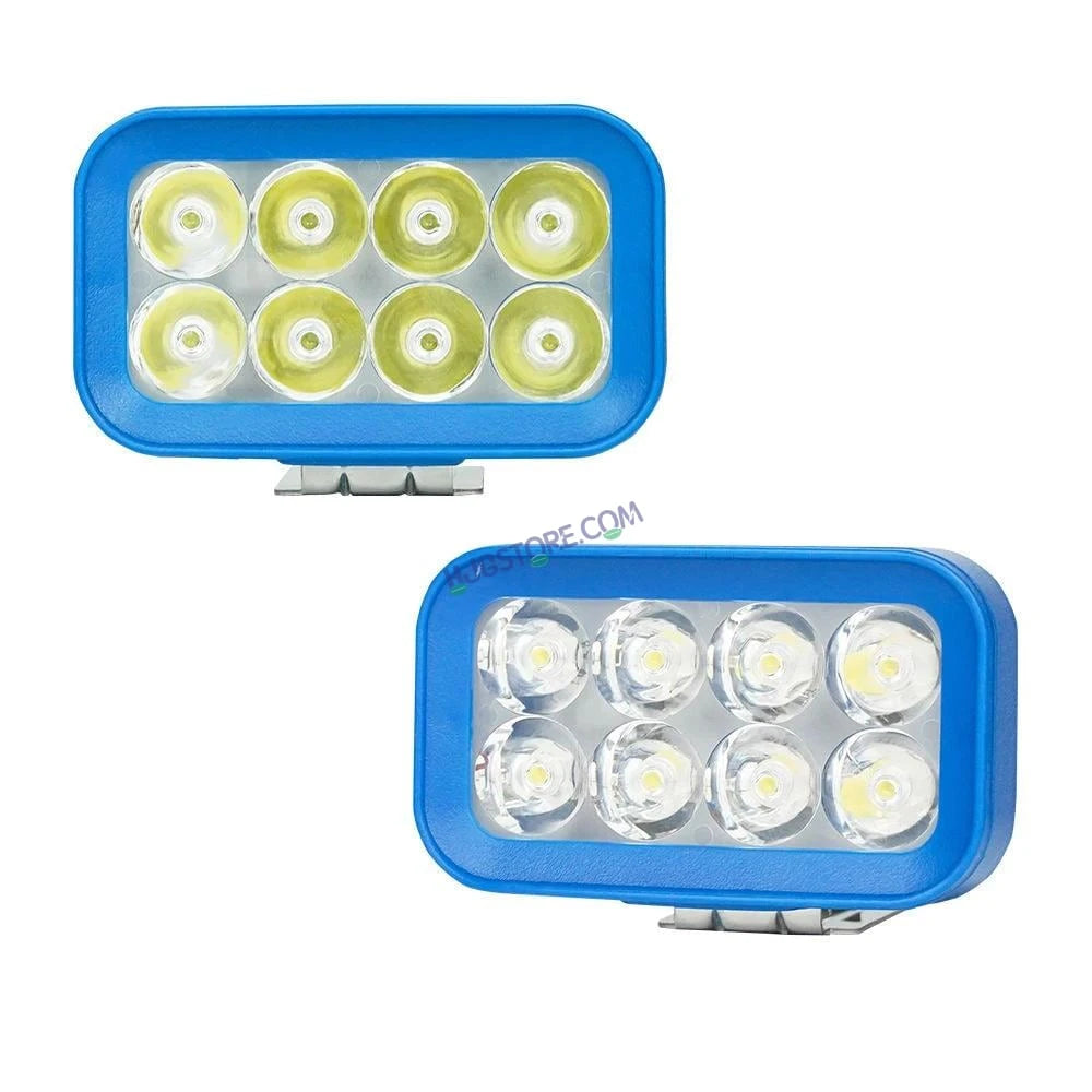HJG 8 LED Rectangle Foglight Foglamp 3 Colour White, Warm White, Yellow HJG Foglight HJG Car Accessories Led Headlights Mini Driving Lights Led Fog Lights For Motorcycle Lights, Set of 2 - HJGstore.com