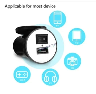 HJG USB Mobile Fast Charger Waterproof Motorcycle Handlebar USB Charger for Bike, Two Wheelers Universal LIU HJG Two Wheeler USB Mobile Phone Fast Charger 12V 5V-1.5A Moto Adapter Power Supply Socket for Phone Mobile Motorbike Accessories - HJGstore.com