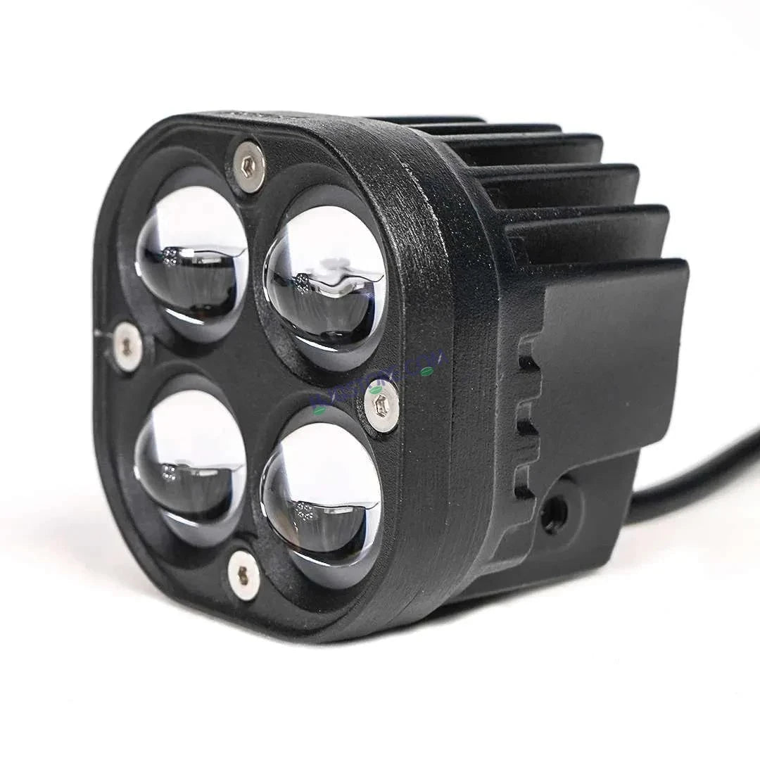HJG 4X4 CREE Original (2 in 1) Fog Light 120W (White + Yellow) with Kit 4 LED Laser Spotlight For Bike/Car/Thar/Jeep (Pair) White/Yellow - HJGstore.com