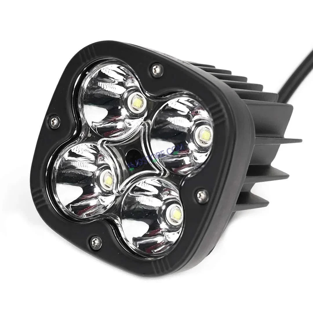 HJG 60W 4 LED CREE 60W Fog Light Auxiliary Light For All Motorcycles White With Yellow Filter Cap (Pack of 1) - HJGstore.com