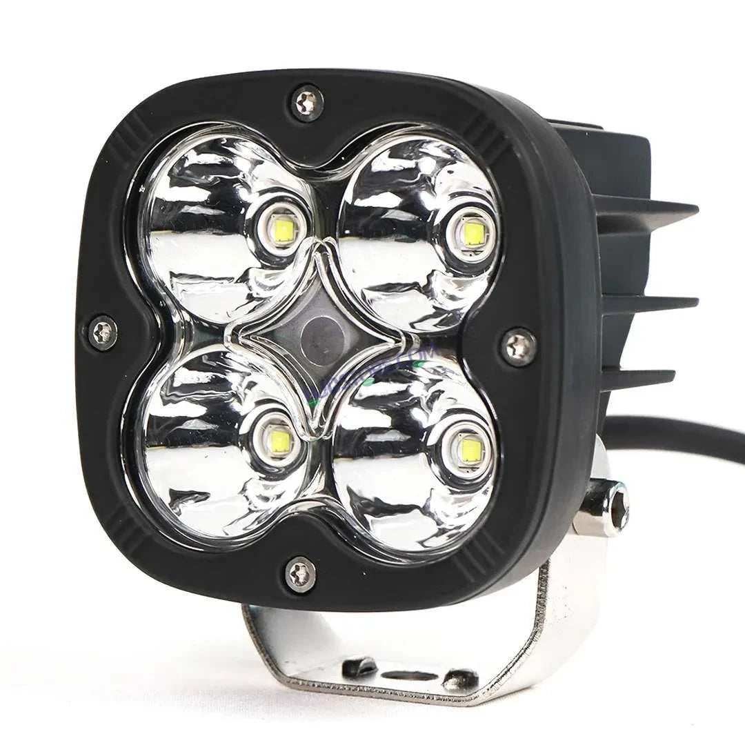 HJG 60W 4 LED CREE 60W Fog Light Auxiliary Light For All Motorcycles White With Yellow Filter Cap (Pack of 1) - HJGstore.com