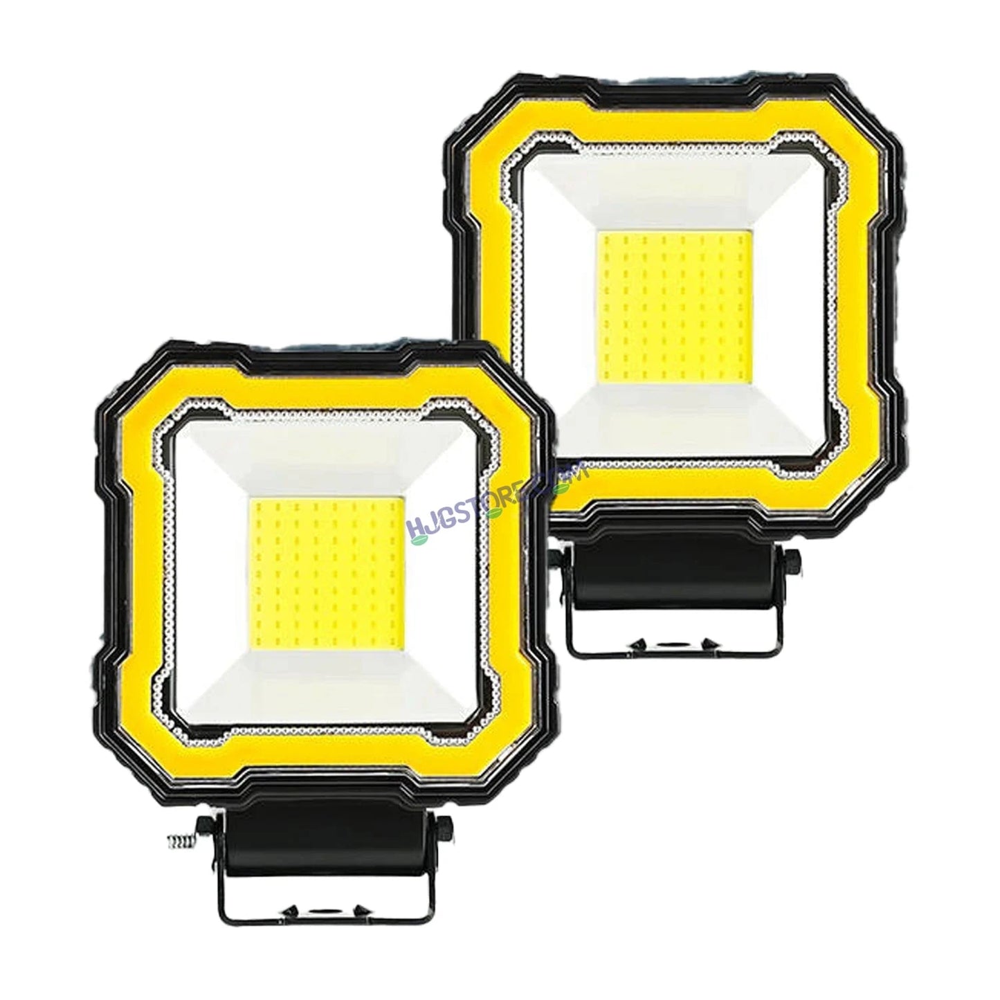 HJG Single LED New Model Square Fog Light 60W LIU HJG Square Fog Light with Red DRL For Universal For Bike Universal For Car (Set of 2) 60W HJG Square Foglight with Red DRL, Flash Mode - HJGstore.com