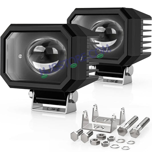 HJG 4 Inch Cube Pod Fog Light 120W 12000 Lumens Fog Light 2pc Foglight Pod Projector Spot Foglight 120W Foglight Ultra Wide Intensity 3000K/6500K LED Fog Lights 4 Inch Cube Light (120W) Universal For All Cars & Bikes LIU HJG 4 Inch Cube Pod Foglights - HJGstore.com