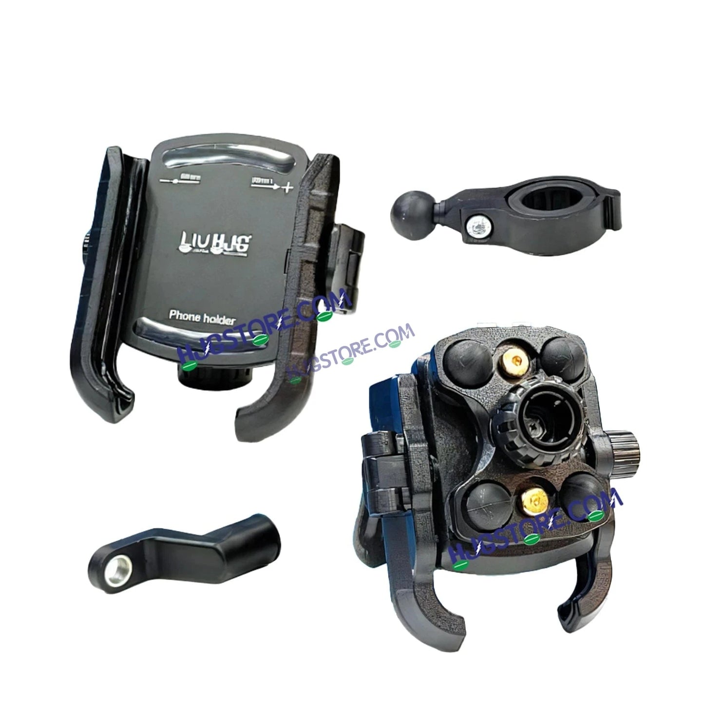 HJG Compact Pro 7578 Shockproof Mobile Holder with Jaw Grip Damper Anti Vibration for Bike, Two Wheelers Universal HJG Mobile Holder Pro Spider Anti-Shake Anti-Theft Zero Vibration Shockproof Mobile Holder 4 Vibration Proof Ball Joints LIU HJG Holder - HJGstore.com
