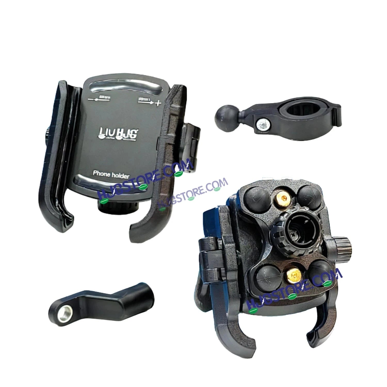 HJG Compact Pro 7578 Shockproof Mobile Holder with Jaw Grip Damper Anti Vibration for Bike, Two Wheelers Universal HJG Mobile Holder Pro Spider Anti-Shake Anti-Theft Zero Vibration Shockproof Mobile Holder 4 Vibration Proof Ball Joints LIU HJG Holder - HJGstore.com