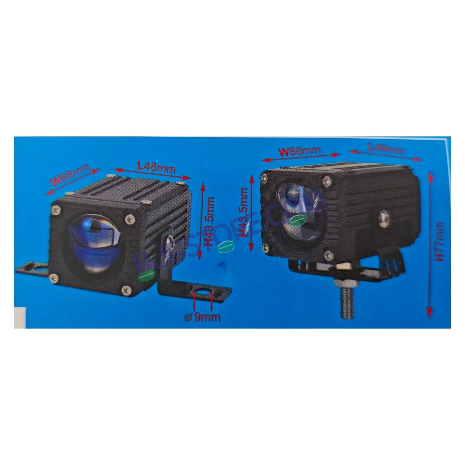 HJG Blaze 1 Lens Waymaker Pro 80W Blaze 1 Lens Foglight New Model LED Foglight with Laser Spot and Wide Spread Red DRL/White/Yellow 80W Foglight Ultra Wide Dual Intensity LED Driving Fog Light 3000K/6500K Universal For All Cars & Bikes LIU HJG Blaze 1 Fog - HJGstore.com